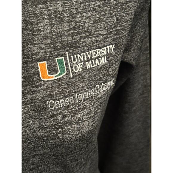 Miami Hurricanes UM Adidas Women Med Jacket Quarter Zip “Canes Ignite Catalyst” - Picture 4 of 8